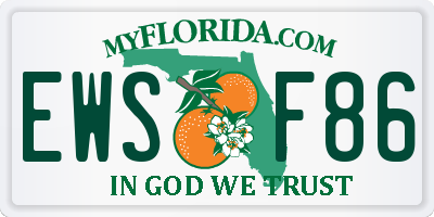 FL license plate EWSF86