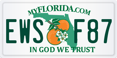 FL license plate EWSF87