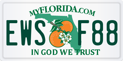 FL license plate EWSF88