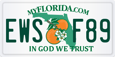 FL license plate EWSF89
