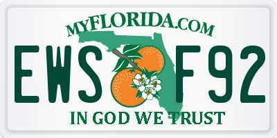 FL license plate EWSF92