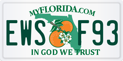 FL license plate EWSF93