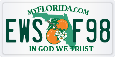 FL license plate EWSF98