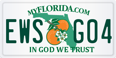 FL license plate EWSG04