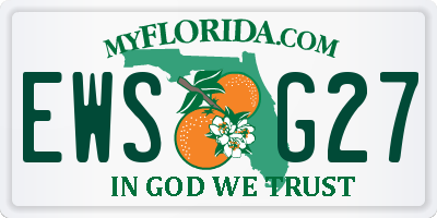 FL license plate EWSG27