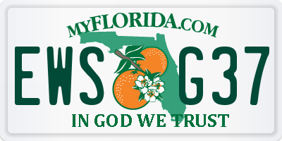 FL license plate EWSG37