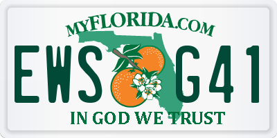 FL license plate EWSG41