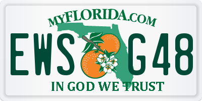 FL license plate EWSG48