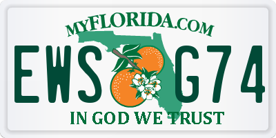 FL license plate EWSG74