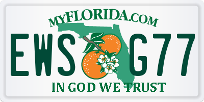 FL license plate EWSG77