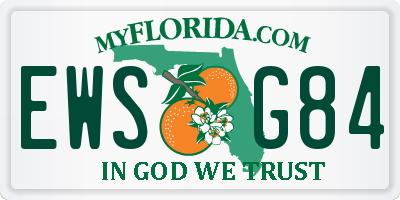 FL license plate EWSG84