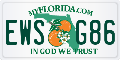 FL license plate EWSG86
