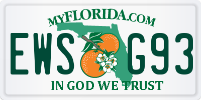 FL license plate EWSG93