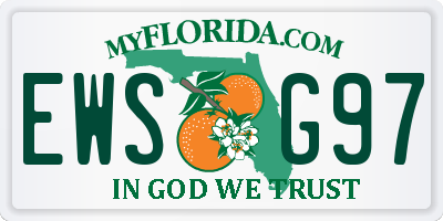 FL license plate EWSG97