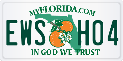 FL license plate EWSH04