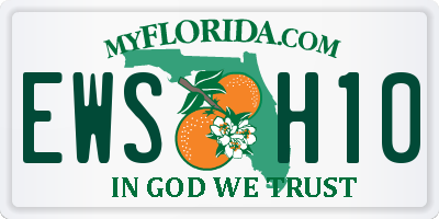 FL license plate EWSH10