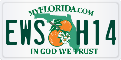 FL license plate EWSH14