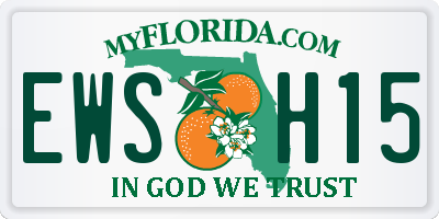 FL license plate EWSH15