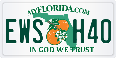 FL license plate EWSH40