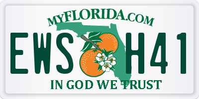 FL license plate EWSH41