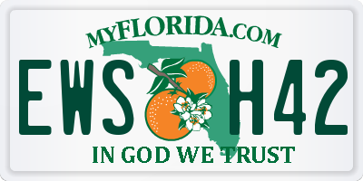 FL license plate EWSH42