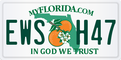 FL license plate EWSH47