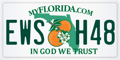 FL license plate EWSH48
