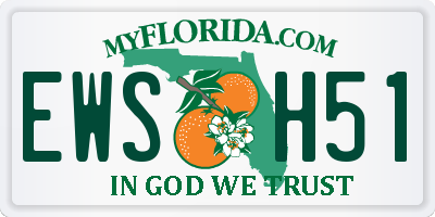 FL license plate EWSH51