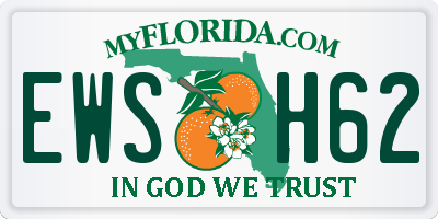 FL license plate EWSH62