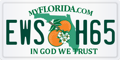 FL license plate EWSH65
