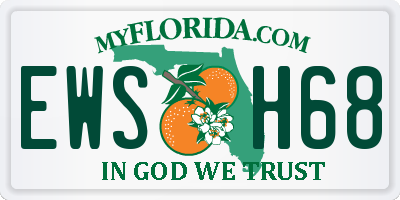 FL license plate EWSH68