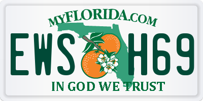 FL license plate EWSH69