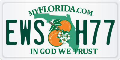 FL license plate EWSH77
