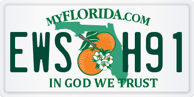 FL license plate EWSH91