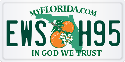 FL license plate EWSH95