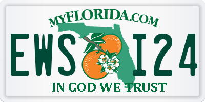 FL license plate EWSI24