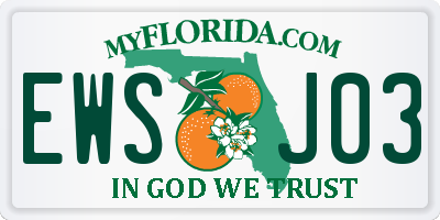 FL license plate EWSJ03