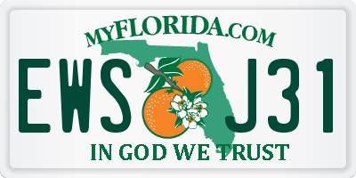 FL license plate EWSJ31