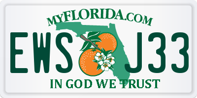 FL license plate EWSJ33