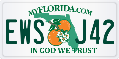 FL license plate EWSJ42