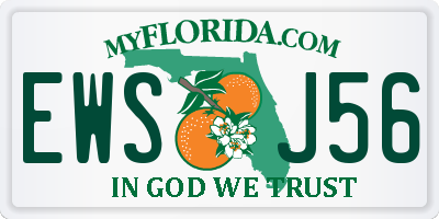 FL license plate EWSJ56