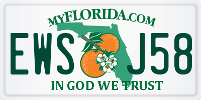 FL license plate EWSJ58