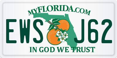 FL license plate EWSJ62