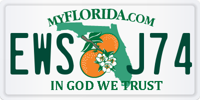 FL license plate EWSJ74