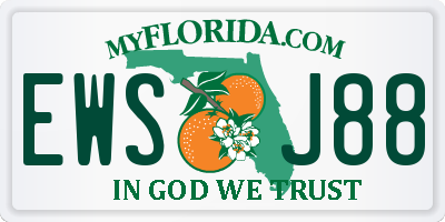 FL license plate EWSJ88