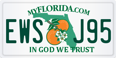 FL license plate EWSJ95