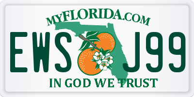 FL license plate EWSJ99