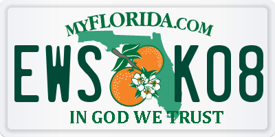 FL license plate EWSK08
