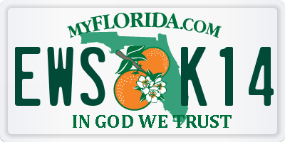 FL license plate EWSK14