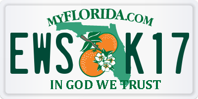 FL license plate EWSK17